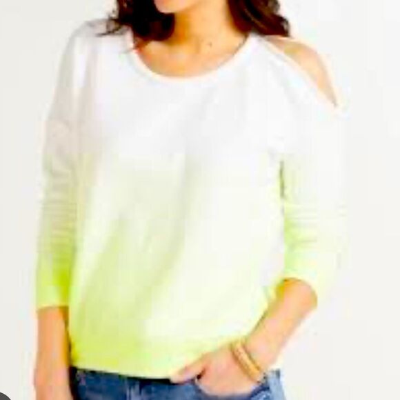 Chaser Cold shoulder neon ombre Sweatshirt - Picture 1 of 4